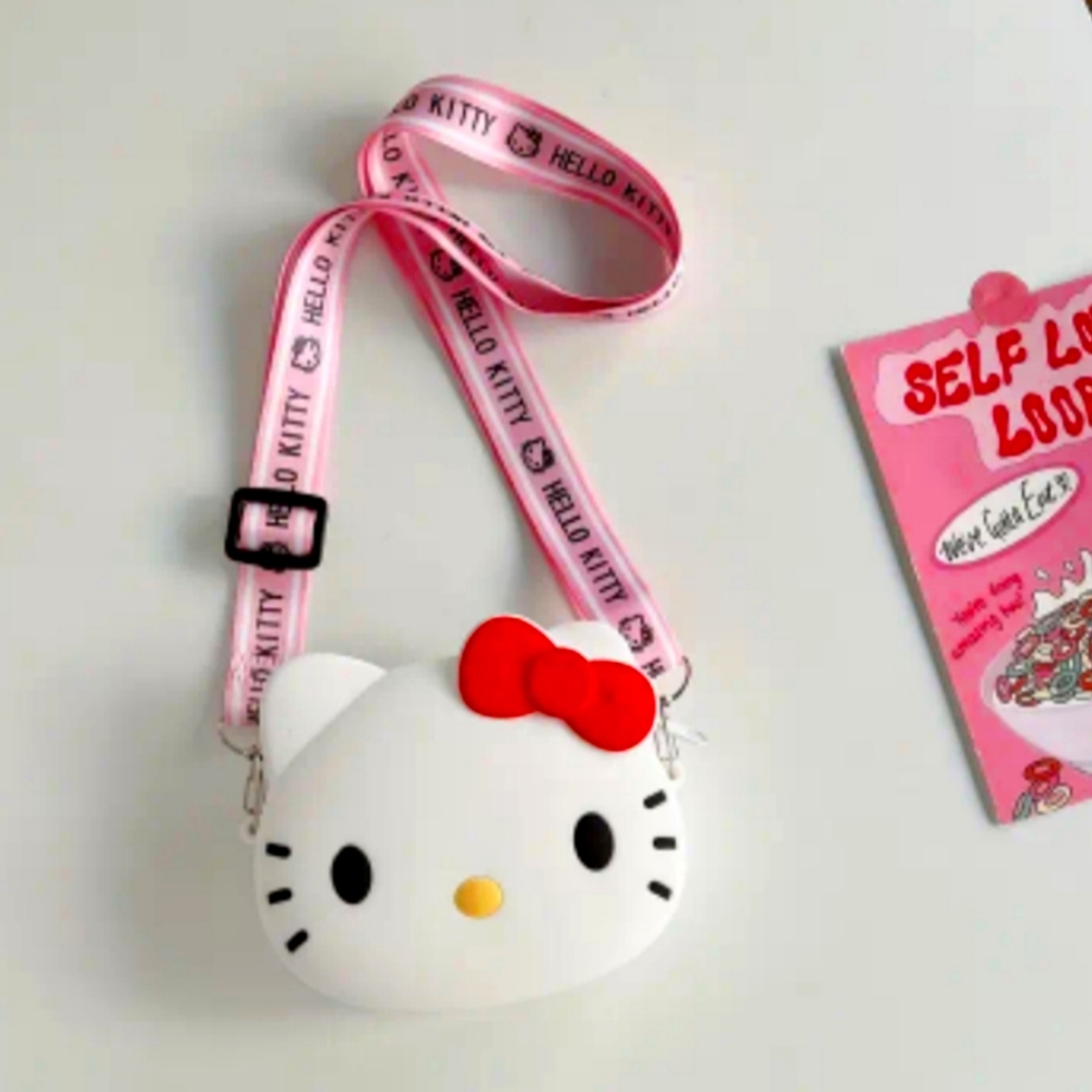 Hello Kitty White Coin Purse Crossbody bag Kawaii